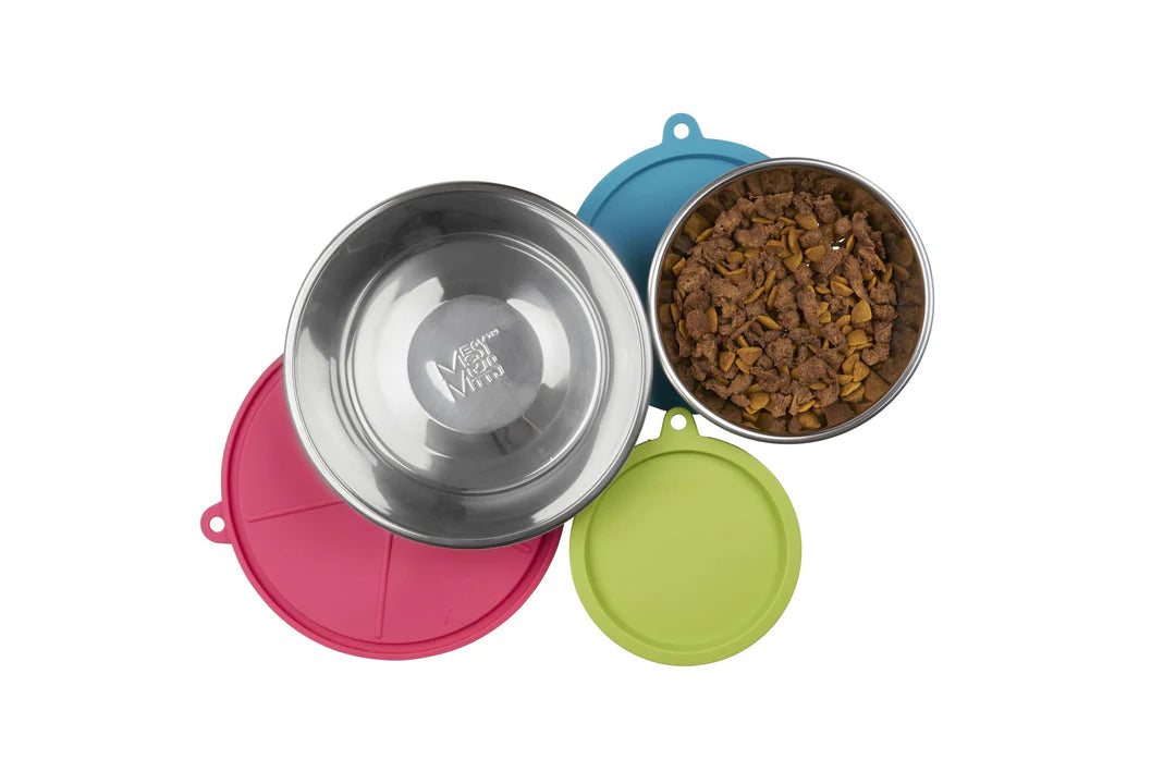 Stainless Steel Dog Bowl & Lid Set | Messy Mutts