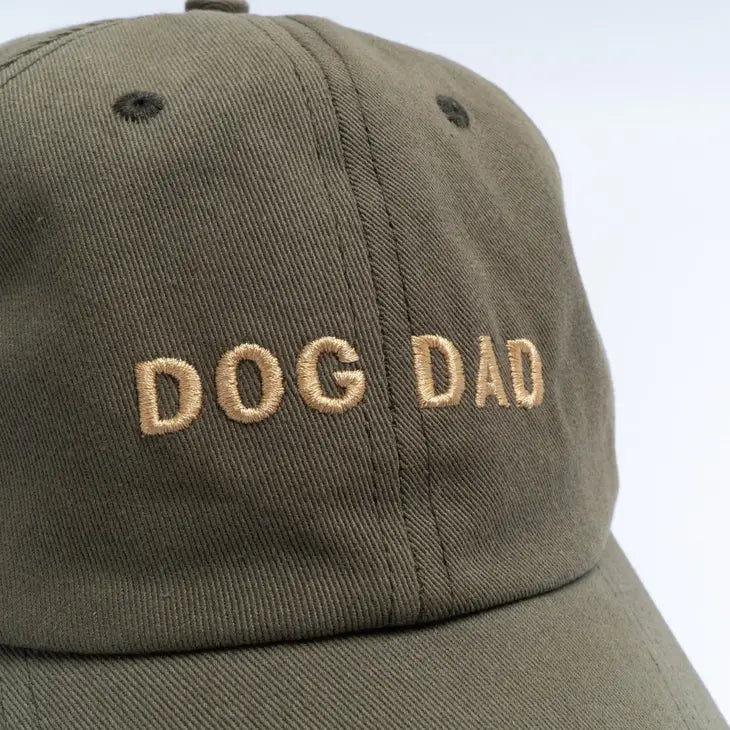 "Dog Dad" Olive Baseball Cap