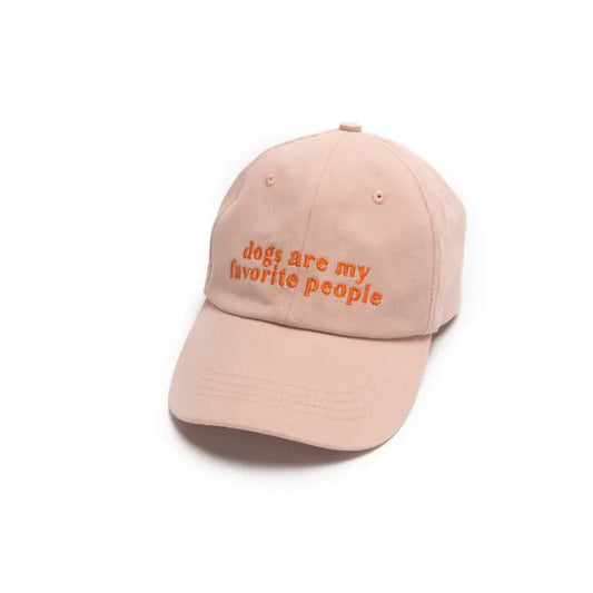 "Dogs Are My Favorite" Blush Baseball Cap