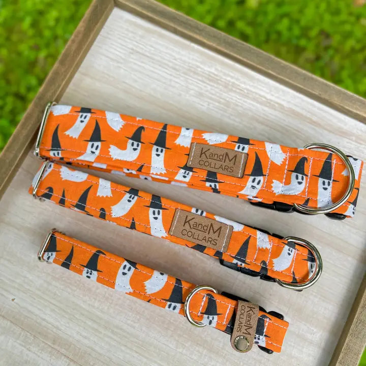 Spooky Ghosts Dog Collar | K & M Collars