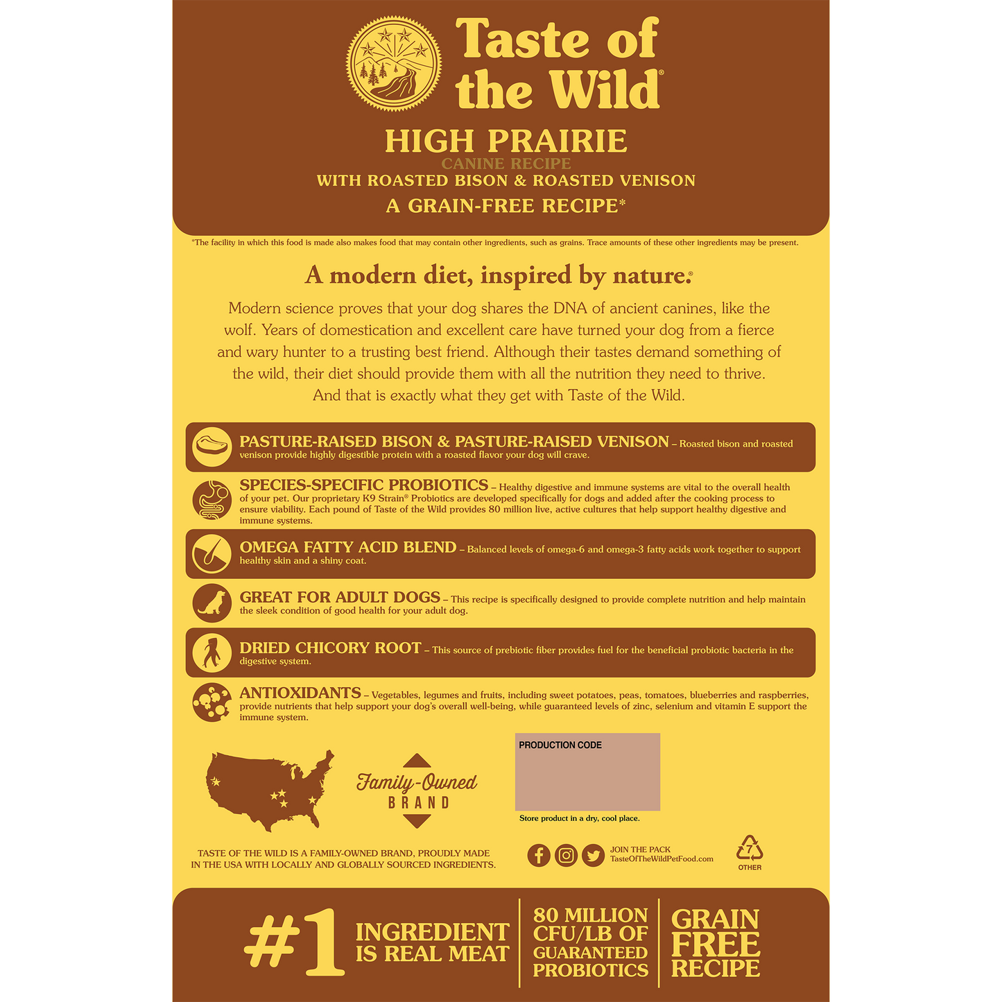 Taste of the Wild Grain-Free Dog Food- High Prairie