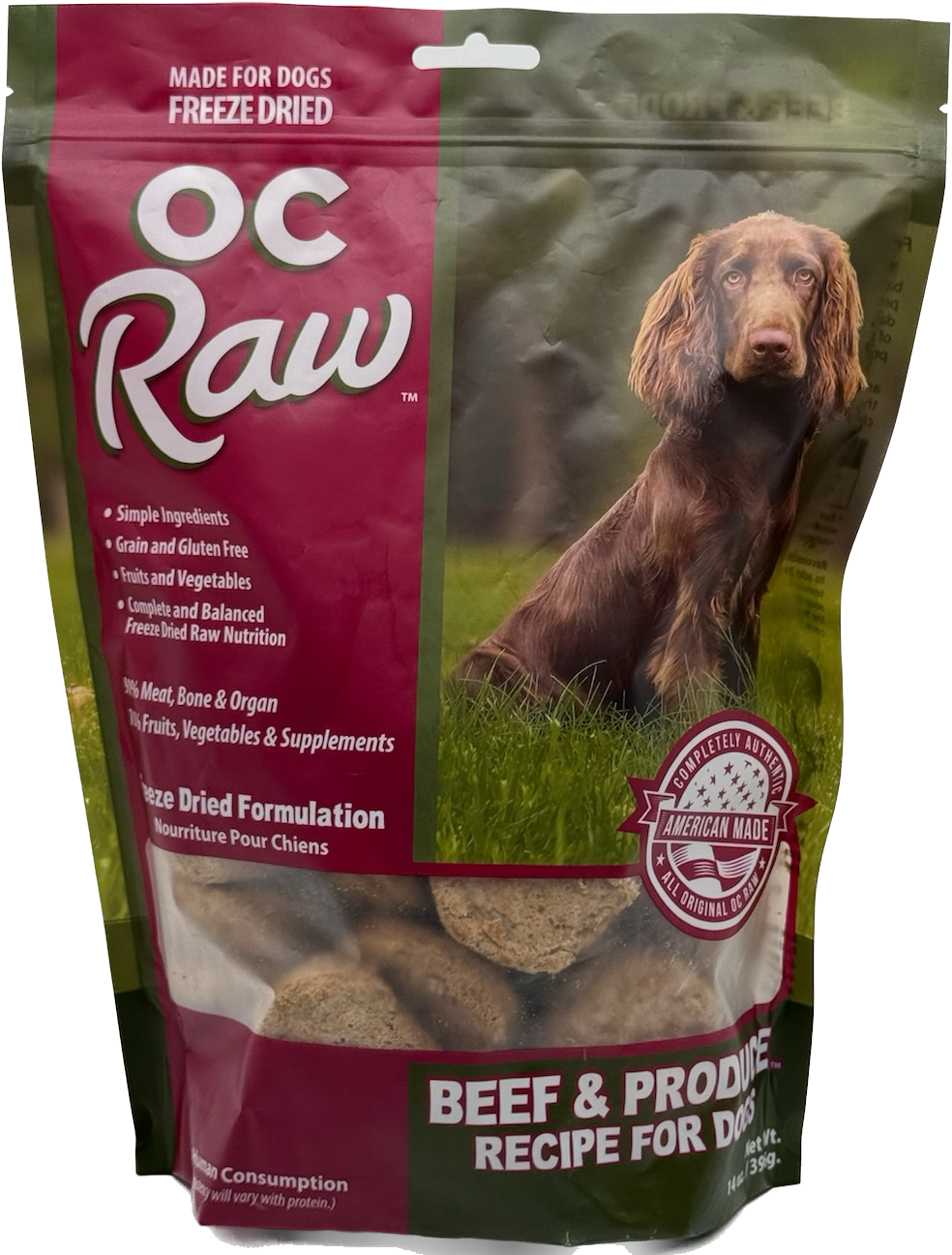 Beef & Produce ~ Freeze Dried Sliders | OC Raw