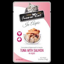 Fussie Cat Tuna with Salmon in Aspic Pouch