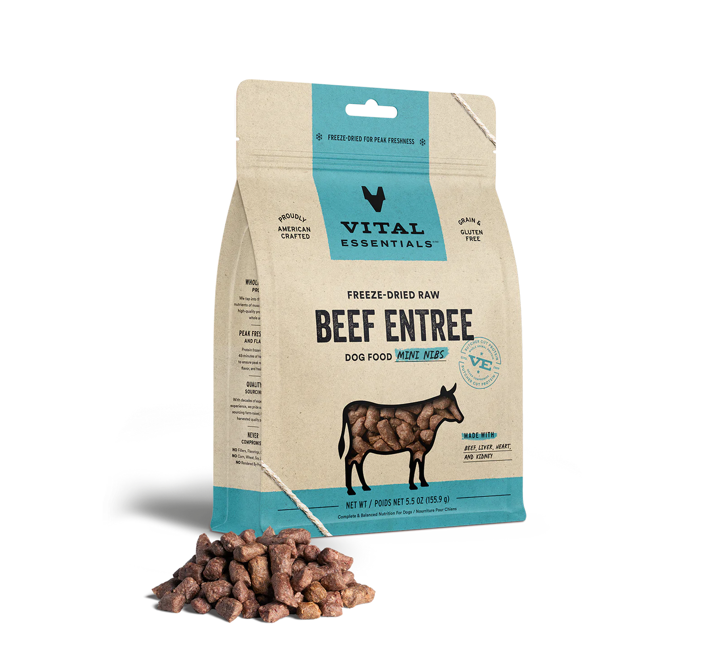 FD Raw Beef Entree Mini Nibs | Vital Essentials