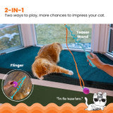 Cat-apult Spring Wand Cat Teaser Wand | Outward Hound